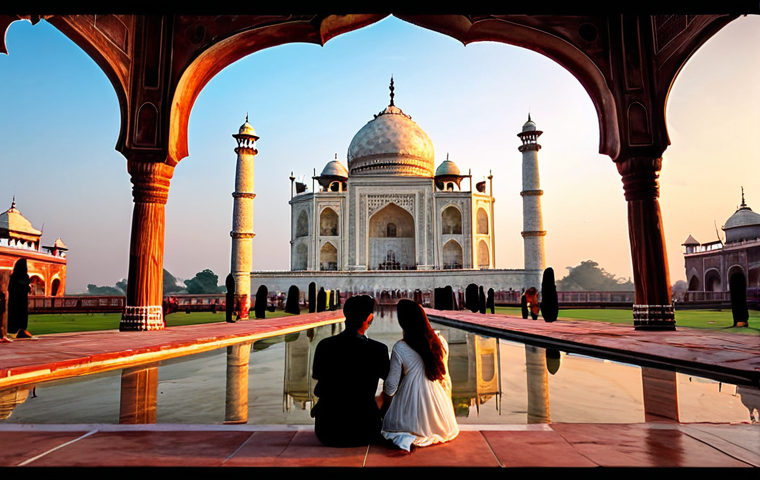정보보안학 보안 체계 구축 - A bustling Delhi street scene, full of vibrant colors, with a woman in a sari buying flowers from a ...