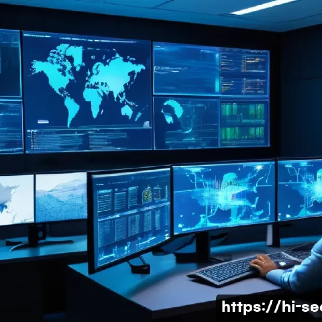 정보보안학 공격 경로 분석 - A high-tech cybersecurity control room with diverse Indian professionals analyzing digital network v...